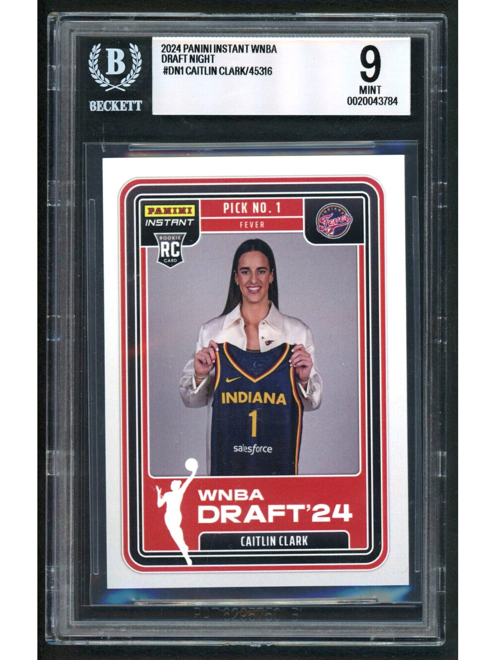2024 PANINI INSTANT WNBA #DN1 CAITLIN CLARK ROOKIE RC BGS 9 MINT